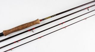 Hardy Bros "Exclusive" travel fly rod - 8ft 6in 4pc carbon line 5/6#, with lined guides to the 2nd