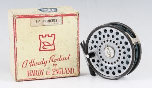 Hardy Bros The Princess 3.5" alloy narrow drum fly reel - with reversible nickle silver "U" shaped