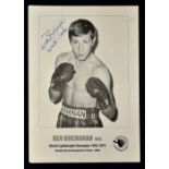 Boxing - Ken Buchanan MBE (b.1945) Signed Print - World Lightweight Champion 1970-72 elected into