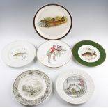 Selection of Fishing illustrated plates: To include Mason's A sharp bite, Norman Rockwell,