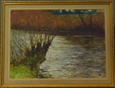 Wilkinson, Norman (1878-1971) R.A, R.B.A, R.I, R.O.I "Trout Rising" water colour signed -image 10.25