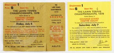 Tennis - 1979 Lawn Tennis Championships Wimbledon Tickets - To include tickets Ladies Final