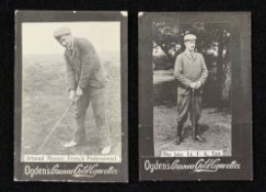 2x Ogden's Guinea Gold real photograph golf cards c.1901- to incl Arnaud Massey French