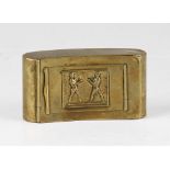 Brass Boxing Snuff Box - Depicting Bare Knuckle Champion Tom Spring v John Langen. The most famous