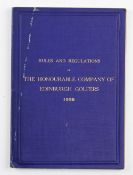 1928 The Honourable Company of Edinburgh Golfers: Rules and regulations booklet featuring list of