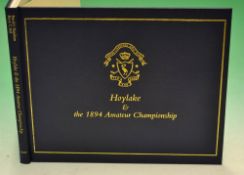 Hamilton, David & Bell, Blyth - signed "Hoylake & the 1894 Amateur Championship" Publishers