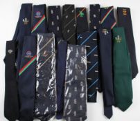 Cricket - Official Ties: Selection of 18 various ties featuring England, County Teams, MCC some in