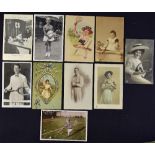 Mixed Tennis Postcard Selection includes a variety of cards, some photo cards, such as 'M