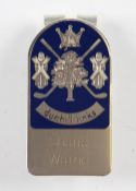 Dunhill Links Pro-Am official players money clip badge - Pro Am event one of two produced engraved