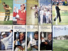 1981- 1990 Collection of Open Golf Championship programmes, draw sheets, guides and tickets - a