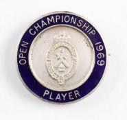 Early 1969 Official R&A Open Golf Championship players enamel badge - played at Royal Lytham and