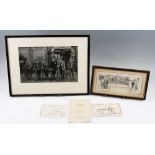 1907 Wisley Hut - Ripley Cycling Photograph f&g 40 x 30cm - Together with Victorian printed Advert