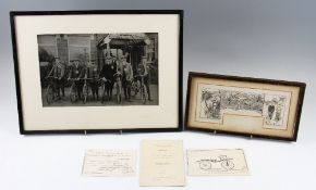 1907 Wisley Hut - Ripley Cycling Photograph f&g 40 x 30cm - Together with Victorian printed Advert