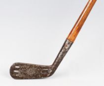 Brown's Patent Water Iron Straight blade putter - with flower patterned central face markings - with