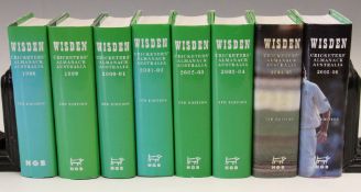 Wisden Cricketers' Australia Almanacks - 1998 (first edition) to 2005/06 - all hard-back with dust
