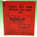 The Ladies Golf Union Official Year Book for 1935 - original red boards with Dunlop Golf Ball