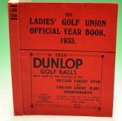 The Ladies Golf Union Official Year Book for 1935 - original red boards with Dunlop Golf Ball