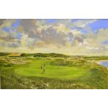 Reed, Kenneth FRSA 'QUEENS HEAD' 7th Hole-Gullane No.1 Course - oil on canvas-signed by the artist-