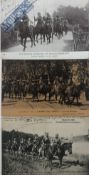 India & Punjab – Sikh Cavalry Marching Towards Western Front -Three vintage WWI postcards showing