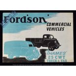 Fordson Commercial Vehicles 1938 Sales Catalogue - A three fold out sales catalogue illustrating and