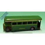 Tri-ang Minic Clockwork Toys - Green Line single decker bus (Dorking) rear tyres are perished