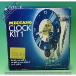 Meccano Clock Kit 1 - Build yourself a working pendulum wall clock in original box (appears