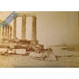 Frederic Boissonnnas - Original signed Photograph of ‘Temple of Poseidon Cape Sounion’ Greece 57 x