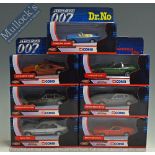 2002 Corgi James Bond 007 Diecast Models to include Jaguar XKR, Aston Martin V8, Mustang Mach I,