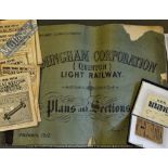 Railway – Birmingham Corporation (Quinton) Light Railway Plans and Sections 1912 Folio diagrams