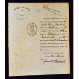 Cuba - c1890 Death Certificate of a black ("moreno") tobacconist/"tabaquero" from Habana - approx.,