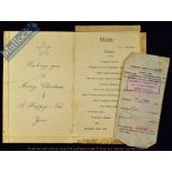 White Star Line 1930 Dinner Menu for Christmas Day together with Albert Waltner of Brooklyn 1927