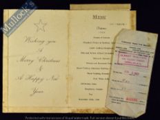 White Star Line 1930 Dinner Menu for Christmas Day together with Albert Waltner of Brooklyn 1927