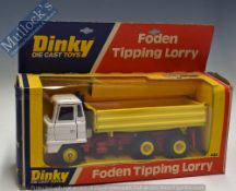 Dinky Toys Foden Tipping Lorry 423 Diecast Model in red, yellow and white, appears in good condition