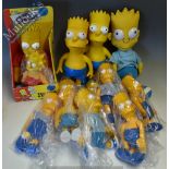 The Simpsons Soft Toys Selection to include Talking Bart, 7x smaller Bart Simpson dolls, 1x Lisa