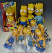 The Simpsons Soft Toys Selection to include Talking Bart, 7x smaller Bart Simpson dolls, 1x Lisa