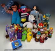 Mixed Selection of Toys to include Star Trek Dolls, 1968 Snoopy, Monkey, Bassett Sweets, plus Disney
