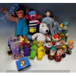 Mixed Selection of Toys to include Star Trek Dolls, 1968 Snoopy, Monkey, Bassett Sweets, plus Disney