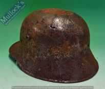 WWI German Military Helmet - Battlefield dig up overall rust with no liner