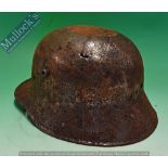 WWI German Military Helmet - Battlefield dig up overall rust with no liner