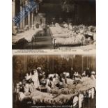 India & Punjab – Sikh Troops On Resting at Brighton pavilion Two photographic vintage WWI