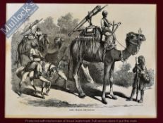 India & Punjab – Camel Jingalls Original Woodblock Engraving 1858 possibly from a drawing by William