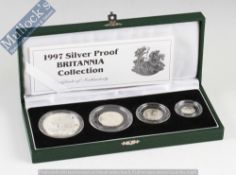 1997 Royal Mint Silver Proof Britannia collections: To consist of 20p, 50p, £1, £2 all in .925