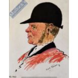 Wilfred Thompson 1884 – 1921 “The Whip” Portrait - A Profile head and shoulders Portrait of a