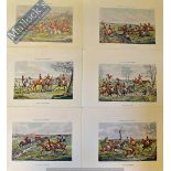 Henry Alken - Set of 6 Hunting Prints ready for framing 40 x 30cm
