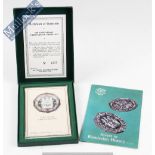 10th Anniversary Independence of Rhodesia Medallion: Limited 1275 / 1500 fine silver 62g, Minted