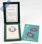 10th Anniversary Independence of Rhodesia Medallion: Limited 1275 / 1500 fine silver 62g, Minted