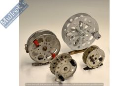 Fishing Reels - Collection of various alloy centre pin reel to include K Dowling & Sons 4” centre