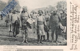 India & Punjab – Sikhs at Hampton Court Postcard A vintage postcard showing Sikh Officers, titled ‘