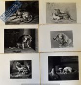 Sir Edwin Landseer - Collection of various engravings featuring mostly dogs and other animals 37 x