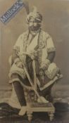 India & Punjab – Maharajah Ranbir Singh of Kashmir - A rare 19th century albumen portrait photograph